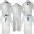 thumbnail image 1 of Baby Teen White Satin Shawl Lapel Suits Tuxedo Dark Gray Satin Bow Necktie Vest, 1 of 5