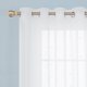 thumbnail image 2 of Cortinas Deconovo de algodón sintético indio, blancas, con lunares bordados y bolsillo para varilla, 132 cm de ancho x 244 cm de largo, blancas, 1 par, 2 of 5
