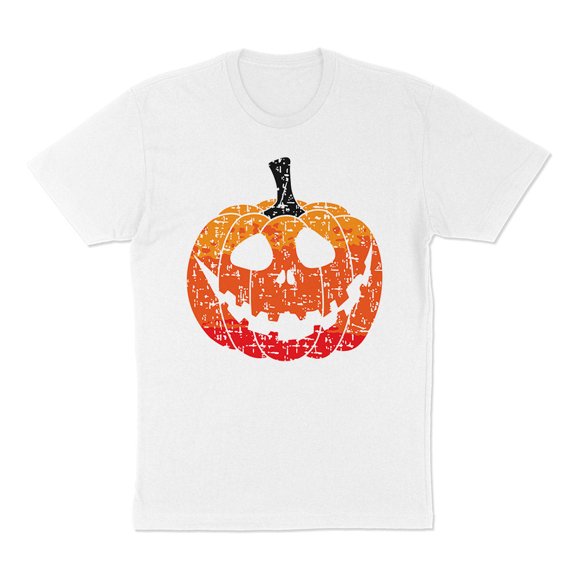 Pumpkin Face Ombre Shirt Unisex Large White