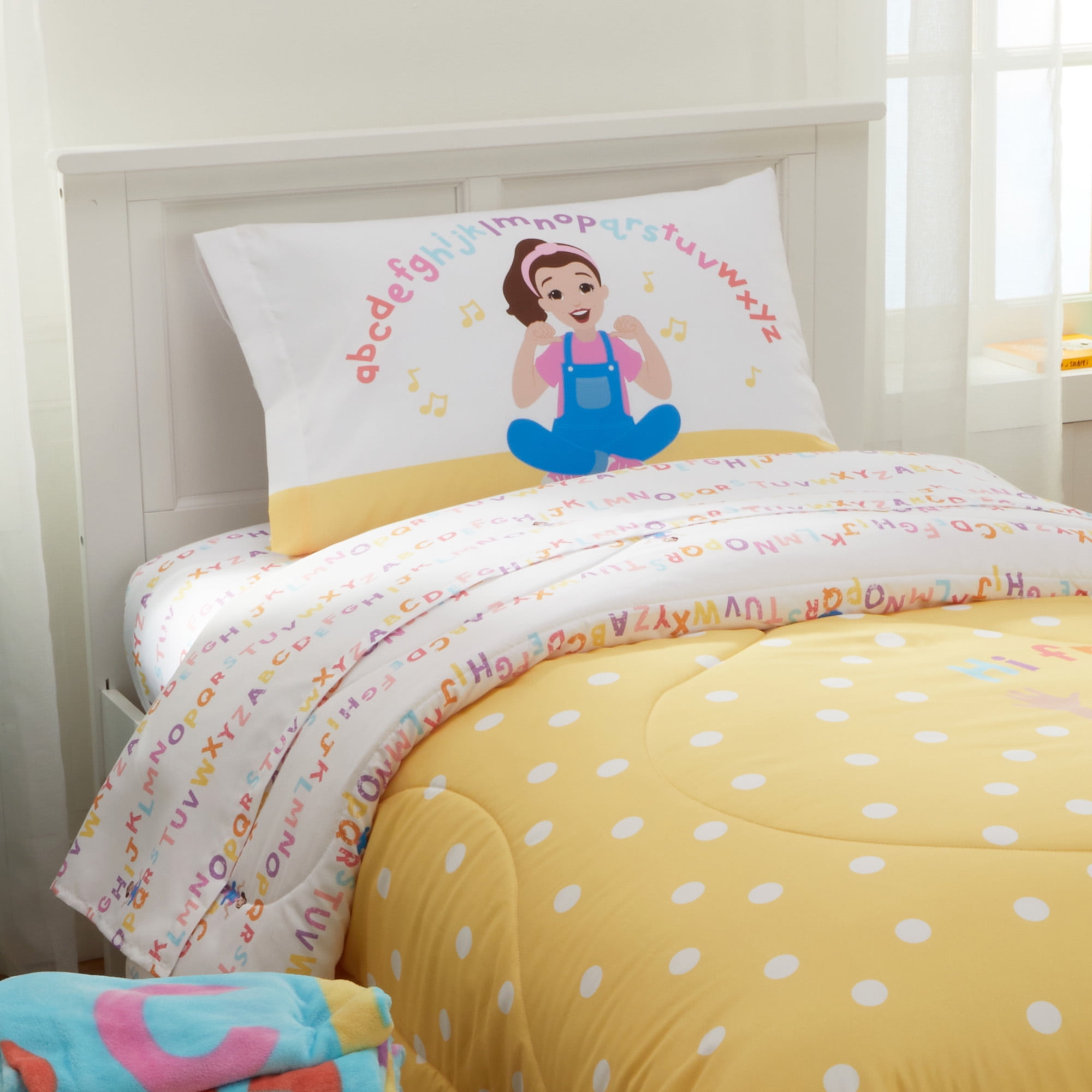 Ms. Rachel Kids Comforter and Pillowcase, 2-Piece Set, Twin/Full, Reversible