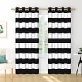 thumbnail image 2 of Nanqianyi Black White Horizontal Striped Blackout Curtains, Thermal Insulated Classic Grommet Drapes for Bedroom Living Room, 2 Panels 42"W x 96"L, 2 of 10