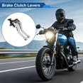 thumbnail image 2 of Palancas de freno y embrague cortas ajustables Unique Bargains para Honda Fury/VTX1300CX 2009-2018, palanca de freno de manillar de motocicleta de aleación de aluminio tono plateado 1 par, 2 of 7