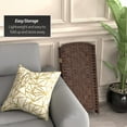 thumbnail image 3 of Red Lantern 3 ft. Short Diamond Weave Fiber Folding Screen - Dark Mocha - 4 Panel, 3 of 7