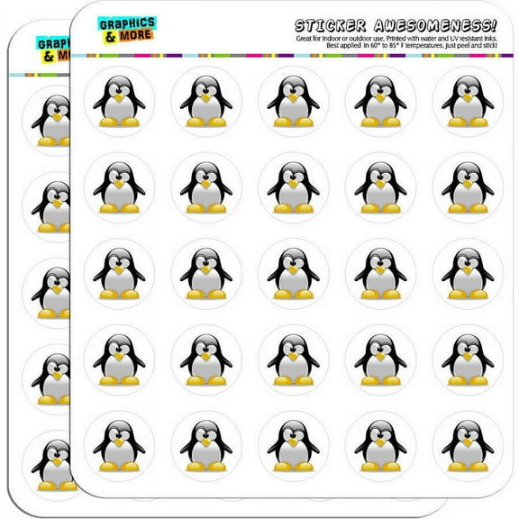 Penguin Snow Bird 50 1" Planner Calendar Scrapbooking Crafting Stickers