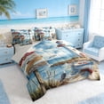 thumbnail image 2 of Manfei Watercolor Lighthouse Beach Twin Bedding Sets for Kids Boys and Girls, Nautical Bedding Comforter Set, Gray Reversible 7 Pieces, 2 of 6