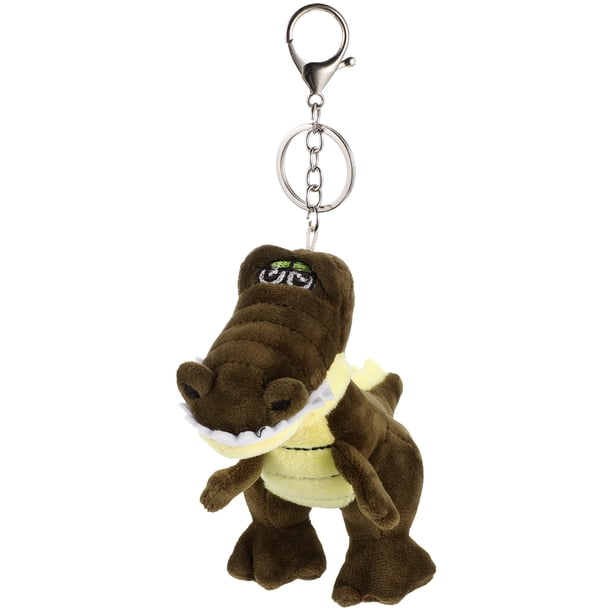 2 llaveros de cocodrilo de peluche para mochilas, llavero de animal de peluche, regalo de animal