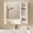 White(7.1x31.5x30.7inch), variant on Medicine Cabinet Mirror with Shelves,31.5'' x 30.7'' Mirror,Modern Bathroom Medicine Cabinet with Open Storage for Bathroom,Bedroom,Entryway,Hallway,Aluminum Channel LED Lights, White