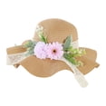thumbnail image 3 of Sombrero de paja DIY con flores artificiales, transpirable, para uso doméstico, para niñas, vacaciones, manualidades, para exteriores, a moda, Estilo E, 3 of 8