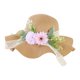 thumbnail image 3 of Sombrero de paja DIY con flores artificiales, transpirable, para uso doméstico, para niñas, vacaciones, manualidades, para exteriores, a moda, Estilo E, 3 of 8