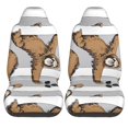 thumbnail image 1 of LAKIMCT Funny Brown Sloth Car Seat Covers Vehicle Front Seat Covers Universal Fit Seat Protector, 1 of 9