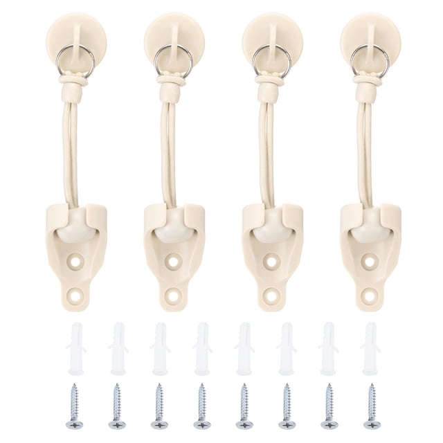 Uxcell 1Set Kit de Bungee y Tapón Final de Plástico para Persiana de Sol Interior/Exterior Beige