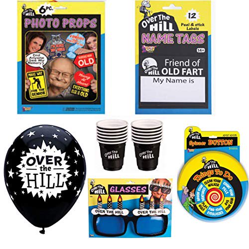 Over The Hill Party Supplies Pack 40th 50th 60th Birthday Decorations