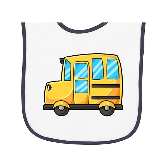 Inktastic Cute School Bus Baby Terry Cloth Bib