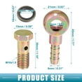 thumbnail image 5 of Unique Bargains 2 Set Car Oil Cooler Screw Ball Head Adapter Turbo Brake Line Bolt Adapter M10x1.5 8mm OD with Washers, 5 of 6