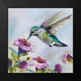 thumbnail image 2 of Vertentes, Jeanette 15x15 Black Modern Framed Museum Art Print Titled - Hummingbird II Florals, 2 of 5