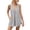 Gray, variant on Womens Summer Tops Solid V Neck Spaghetti Strap Camisole Front Flowy A Line Cut Daily Wear Tunic Top