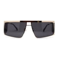 thumbnail image 3 of Mens Futuristic Flat Top Robot Metal Side Visor Sunglasses Gold Black, 3 of 4
