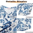 thumbnail image 6 of MOSHU V Neck Tops for Women 3/4 Length Sleeve Women Tops Casual Dressy Women Blouses Trendy Tunic Tops, 6 of 9