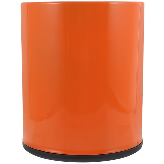 GOOHOCHY Trash Can for Home Round Plastic Garbage Storing Basket 26.5x8.7in Orange 1Set