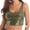 Gold, variant on Women's Shiny Metallic Fish Scale Print Cropped Tank Top Vest Tops Festival Rave Outfits Gold One Size