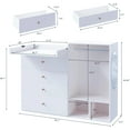 thumbnail image 3 of Wanan Large Baby Changing Table Dresser with Wide Changing Table Top and 4 Drawers, 59.1" Nursery Dresser with Clothes Rack and Mirror, Modern Diaper Changing Station, Children's Room, 3 of 9