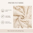 thumbnail image 2 of Women's Plain Fringe Trim Cut Out Sheer Cover Up, Boho Scallop Trim Sarong 3/4 Sleeve One Size for Vacation Poolside, 2 of 5