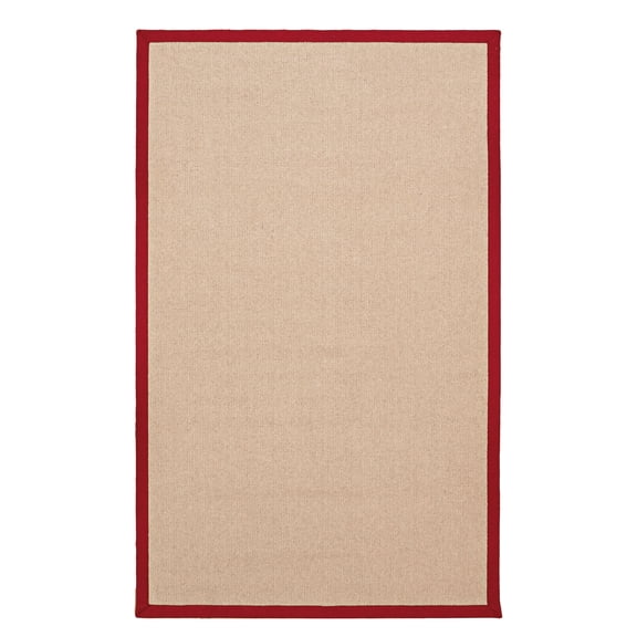 Linon Athena 5 x 8 Natural & Red Area Rug