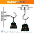 thumbnail image 2 of Strong Magnetic Hooks, 110Lbs Heavy Duty Magnetic Hooks for Cruise Cabin, Neodymium Earth Magnets with Hooks for Hanging, Super Metal Industrial Magnetic Hanger for Grill, Cruise, Storage, 2 of 14