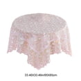thumbnail image 3 of CaiYueKe Polyester Tablecloth for Dining Table Modern Tea Table Cover Lace Embroidered Fabric Table Cloth Washable Decorative Tabletop Cover for Home Kitchen Restaurant Party Decor, 3 of 7