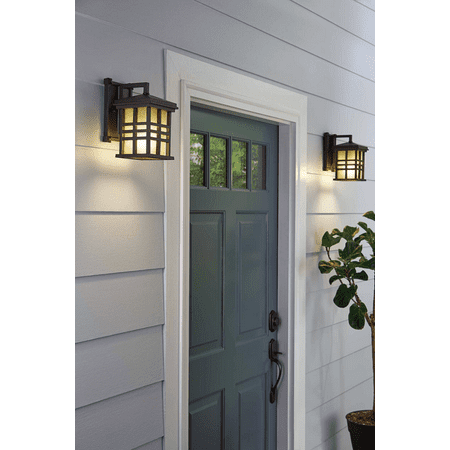 

Better Homes & Gardens Bronze Outdoor Porch Lantern Light Wall Mount LED Light Bulb Included Hardware Electric