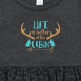 thumbnail image 4 of Inktastic Life is Better at the Cabin, Deer Antlers, Camping Girls Baby Dress, 4 of 5