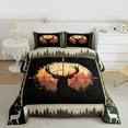 thumbnail image 2 of Manfei Cartoon Deer Print Queen Comforter Set for Teen, Rustic Farmhouse Bedding Sets, Hunting Wildlife Reversible Bedding Comforter Set, Microfiber Bedroom Decor, 3 Pieces, 2 of 8