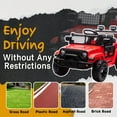 thumbnail image 6 of 24V Kids Ride on Car with Parents Control, 2 Seater Battery Powered Kids Electric Car with 2WD, Four Wheel Suspension, LED Light, Bluetooth and MP3 for Kids Aged 3+, Red, 6 of 7