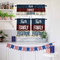 thumbnail image 6 of Independence Day Kitchen Curtains Valances 3 Piece Set, U.S. Flag Faith Family Freedom Wood Grain Rod Pocket Tier Curtain and Valance Drapes for Small Window 24 Inch Length for Bedroom Cafe, 6 of 9