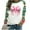 Pink, variant on successthop Christmas Sweatshirt Women Bow Stripe Oversized Crewneck Long Sleeve Sweater Pullover Clothes Print Tops 2XL
