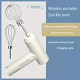 thumbnail image 1 of 1pc, Electric Hand Mixer With Whisk, USB Chargeable Egg Beater, Multifunctional Electric Hand Mixer, For Cream Making, Baking, Cooking, Baking Tools, Kitchen Gadgets, Kitchen Accessories, Home Kitchen, 1 of 4