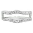 thumbnail image 3 of Dazzlingrock Collection 0.25 Carat (ctw) 18K Diamond Millgrain Wedding Enhancer Double Guard Band 1/4 CT, White Gold, Size 8, 3 of 6