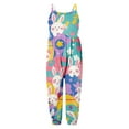 thumbnail image 1 of Girls Easter Romper Toddler Girl Summer Rompers for Girls Spaghetti Strap Rompers with Pockets Preppy Clothes 3T, 1 of 3