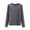 Dark Gray, variant on Ashirexll Sleep Shirts for Women Crewneck Long Sleeve Loose Top Pajama Loungewear Casual