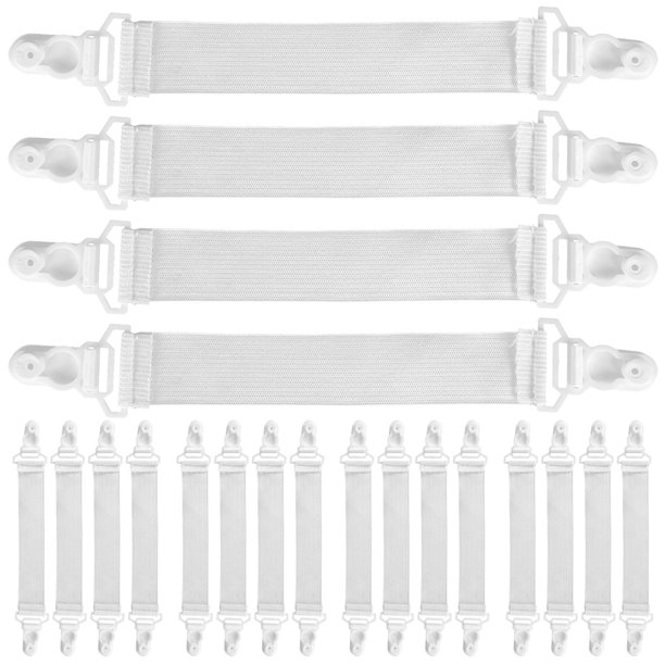 ColoMX Correa de la bola de cama de 20 piezas correas de láminas ajustadas correas de la cama de la cama clips clips