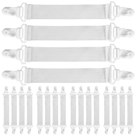 20pcs Bed Sheet Fasteners Bed Sheet Holder Straps Mattress Sheet Clips Straps