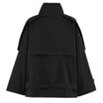 thumbnail image 6 of Double Breasted Crop Trench Coats for Women Casual Stand Collar Belted Lightweight Outerwear, 6 of 6