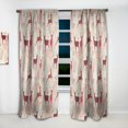 thumbnail image 2 of DESIGN ART Designart 'Patterned Christmas Deers' Animals Curtain Single Panel 52 in. wide x 63 in. high - 1 Panel 63 Inches, 2 of 5
