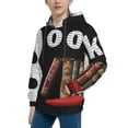 thumbnail image 2 of Fotbe Books1 Pattern Youth Pullover Hooded Sweatshirt, Boys Hoodie, Kangaroo Pocket Hoodie for Kids Girls -Medium, 2 of 6