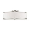 thumbnail image 5 of Livex Lighting Park Ridge Ceiling Mount in Brushed Nickel, 5 of 10