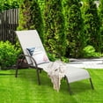 thumbnail image 2 of YYAo Chaise Lounge Chair Outdoor, Outdoor Chaise Lounge,Adjustable Patio Chaise Folding Lounge Chair with Backrest-Gray, 2 of 12
