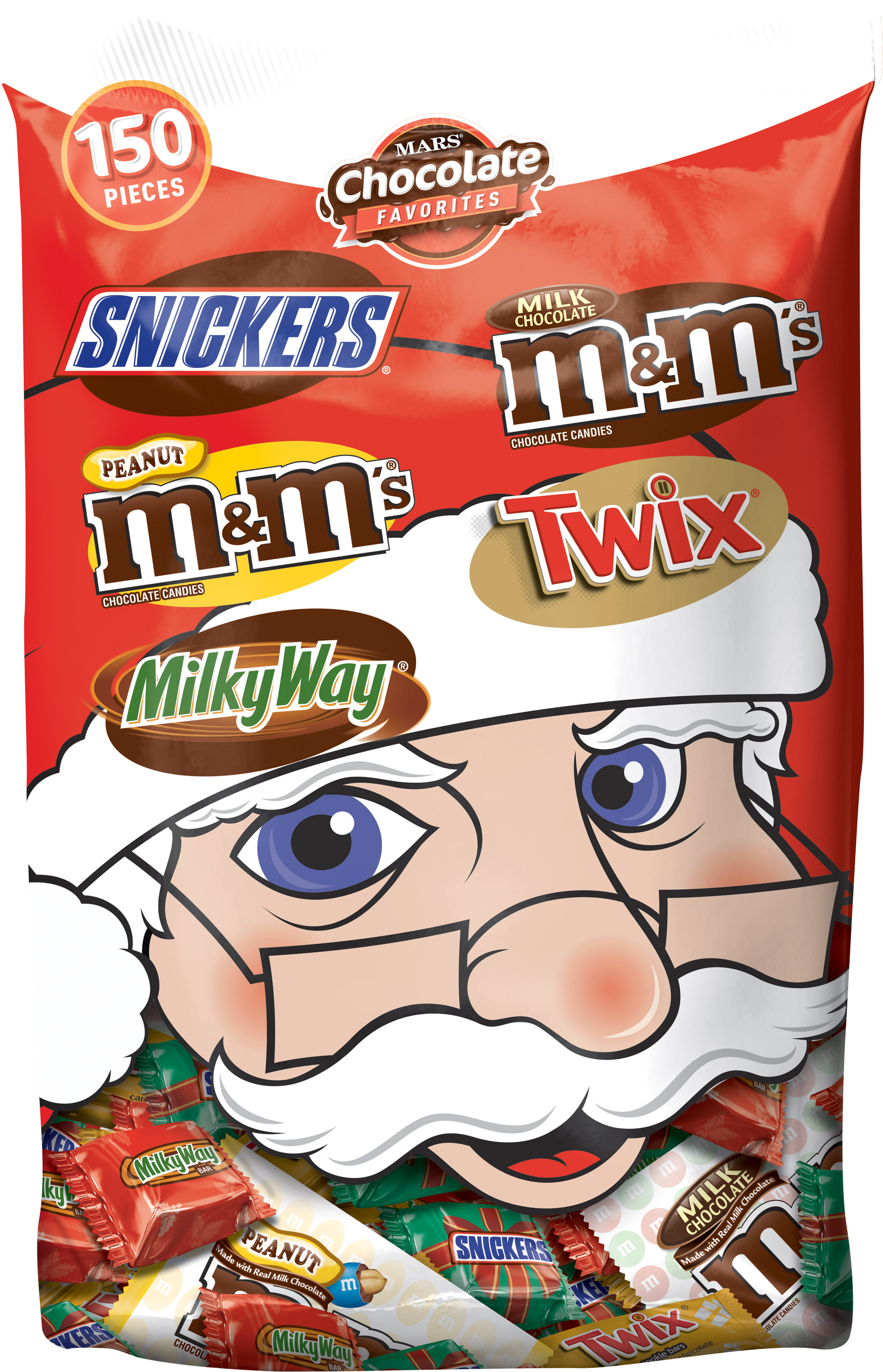 Mars Chocolate Holiday Minis Size Christmas Candy Bars Variety Pack, 55.2 Oz. - Walmart.com 