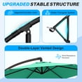 thumbnail image 5 of Easthome 10ft Offset Hanging Market Patio Umbrella for Backyard, Poolside, Lawn and Garden w/Easy Tilt Adjustment, Polyester Shade, 6 Ribs - Tiffany Blue, 5 of 8