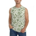 thumbnail image 3 of Uemuo Green Rabbit Pattern Men's Sleeveless T-Shirt,Muscle Athletic Tank Top, Moisture-wicking Quick-dry Breathable Classic Tee Top for Gym Run Outdoor Sports-, 3 of 8