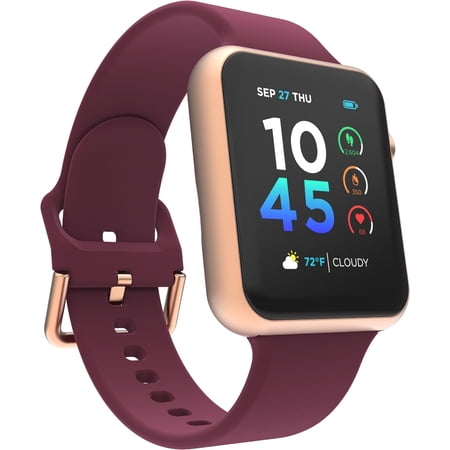 iTouch Air 4 Smartwatch: Rose Gold Case With Marlot Silicone Strap 41mm